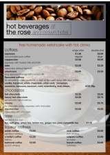 Menus & Prices, The Rose and Crown Hotel, Carmarthen