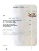 Pricelists of Habesha Ethiopian Restaurant