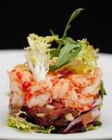 Crayfish and cherry tomato salad The Penny Black Restaurant & Bar 212 Fulham Road Chelsea 
