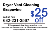 911 Dryer Vent Cleaning Grapevine TX, Grapevine