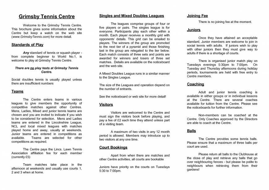  Pricelists of Grimsby Tennis Centre 17 Weelsby Avenue - Photo 2 of 4