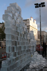 An ice Berlin wall in London
