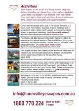 Menus & Prices, Huon Valley Escapes, Huon Valley,  Bruny Island, Hobart