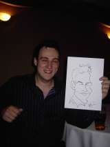 Another Christmas Party caricature. Crazy Caricatures St Mary Street 