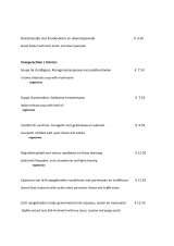Pricelists of Restaurant Alexander