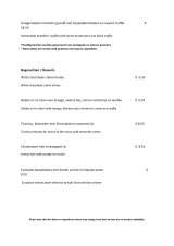Pricelists of Restaurant Alexander