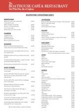 Pricelists of The Old Boathouse Cafe & Restaurant