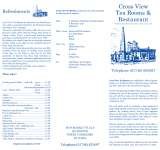 Pricelists of Cross View Tea Rooms & Restaurant