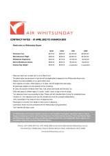 Pricelists of Air Whitsunday