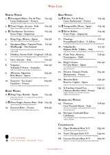 Pricelists of The Black Horse Inn - Nuthurst