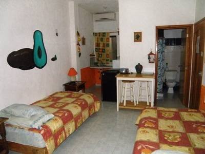 Private Avocado room 3 single beds, kitchenette, bathroom  Profile Photos of Amigos Hostel Cozumel Calle 7 Sur # 571 x Ave 25 & 30 col. centro - Photo 7 of 7