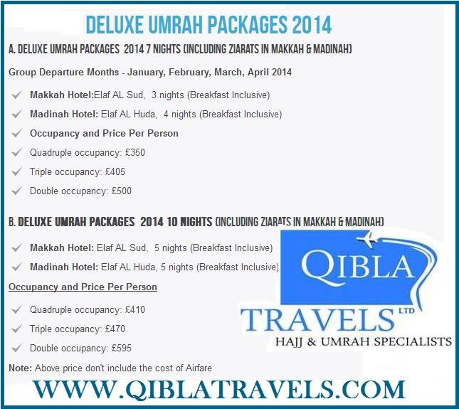  Pricelists of Qibla Travels Ltd 471 Lea Bridge Road - Photo 2 of 3