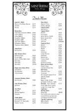 Pricelists of The Mint Room - Bath