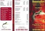 Pricelists of Humming Bird Caribbean Restaurant
