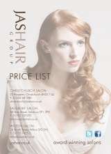 Pricelists of JAS Hair Salon Group