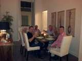 Guests having dinner at La Serviette Blanche