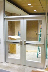 Aluminum door Panic Bar Installation  S.A. Locksmith S.A. Locksmith & Security 11401 West Ave 