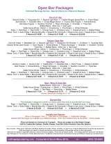 Pricelists of Cutting Edge Catering & Events
