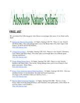 Pricelists of Absolute Nature Safaris