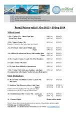 Pricelists of Air Milford