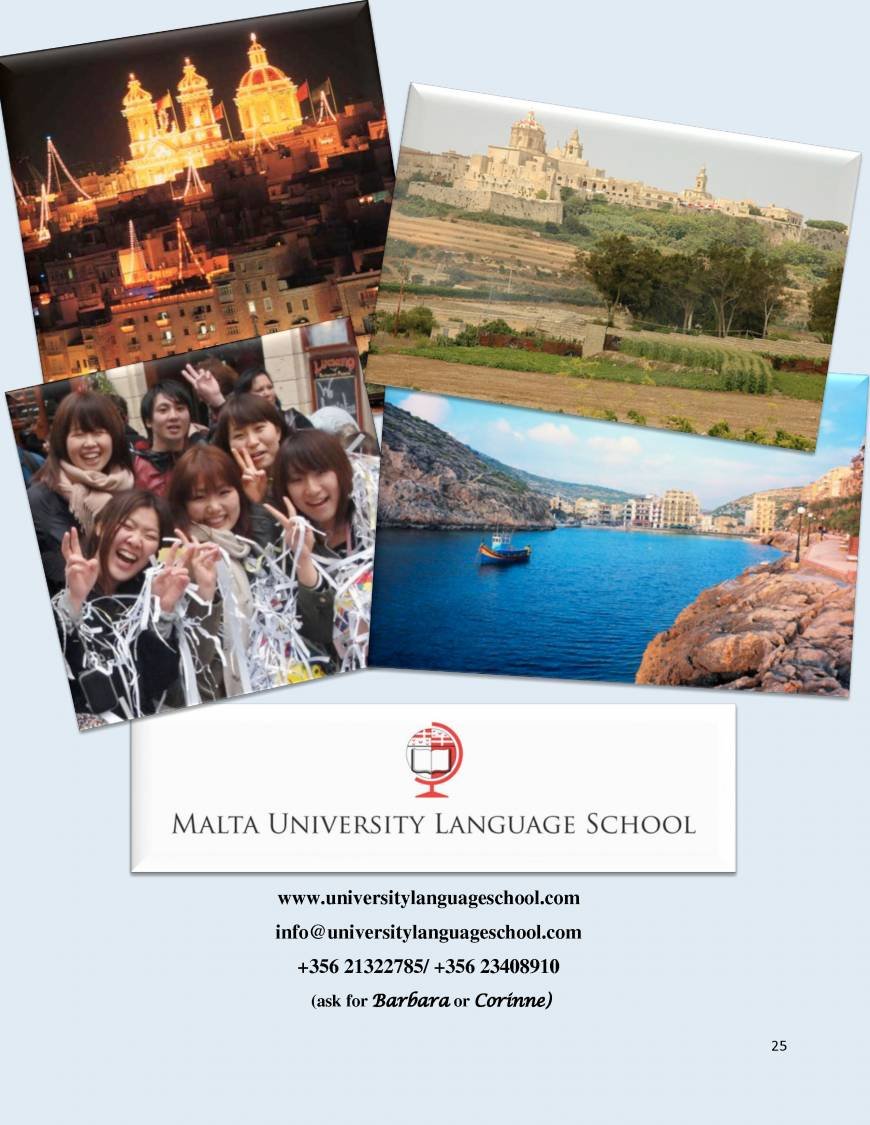  Pricelists of Malta University Language School Guze Debono Square - Photo 1 of 25