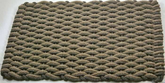 #156 Texas rope doormat Brown & Tan wave with brown insert Profile Photos of Texas Rope Doormats 1960 and N Eldridge - Photo 17 of 18