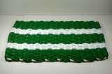 #116 Texas rope doormat bright green with two white stripes and white insert Texas Rope Doormats 1960 and N Eldridge 