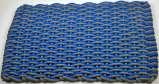#148 Texas rope doormat Bright blue & Gray wave with gray insert