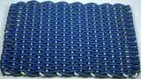 #157 Texas rope doormat bright blue, gray wave with white insert Texas Rope Doormats 1960 and N Eldridge 