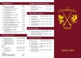 Pricelists of The Cromwell Arms