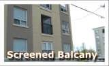Apartment screened balcony
