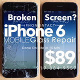 Broken Glass iPhone 6 Screen Repairs for $89. MOBILE Service Brings the Repair to YOUR Raleigh Location!