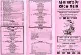 Pricelists of King's Chow Mein Chinese Restaurant