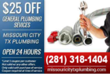 Missouri City Plumbing Service, missouri city