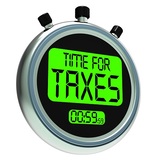 Time For Taxes Message Meaning Taxation Due