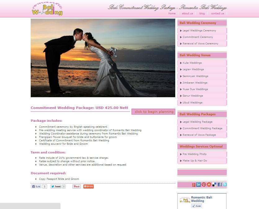  Pricelists of Romantic Bali Wedding Bhumi Jimbaran Asri 38, Jimbaran Bali - Photo 1 of 4