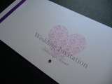 Heart themed Cheque Book Style Wedding invitation I Do designs Ltd 61 Nursery Road 