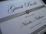 Classic Silver & white Wedding Guest Book I Do designs Ltd 61 Nursery Road 