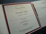 Ivory & Red pocketfold style Wedding invitation I Do designs Ltd 61 Nursery Road 
