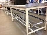 Production line benches with return conveyor to underside Storage Design Limited Primrose Hill 