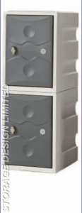 Ultrabox Plastic Locker, low height two tier Storage Design Limited Primrose Hill 