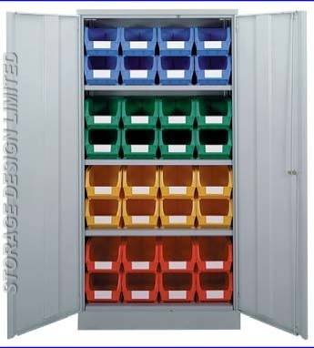 Colour linbins in large cupboard LINBINS of Storage Design Limited Primrose Hill - Photo 51 of 54