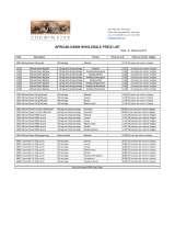 Pricelists of The Big Five Rooibos Company (Pty) Ltd