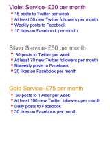 Menus & Prices, Velocity Social Media, York