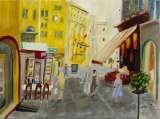 Apres Midi dans le Vieux Nice, oil on canvas, 18