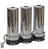 
Triple Chrome Pre Filter Sediment / Carbon / Fluoride
The Ultimate Pre-Filter is used by many health conscious Americans to remove sediments, contaminants and pollutants from their water before it is ionized and alkalized. The Ultimate Pre-Filter is a 