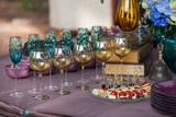 Table setting at a luxury wedding or another catered event