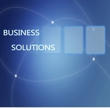 Business Solutions concept Illustration on Blue Background