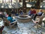 Guests enjoying Happy Hour by the Fire Pit Heavenly Valley Lodge Bed & Breakfast 1261 Ski Run Blvd 