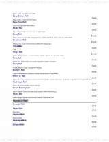 Pricelists of Yellow Tail Bistro Restaurant